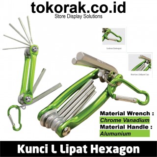 KUNCI L LIPAT HEXAGON 7 PCS